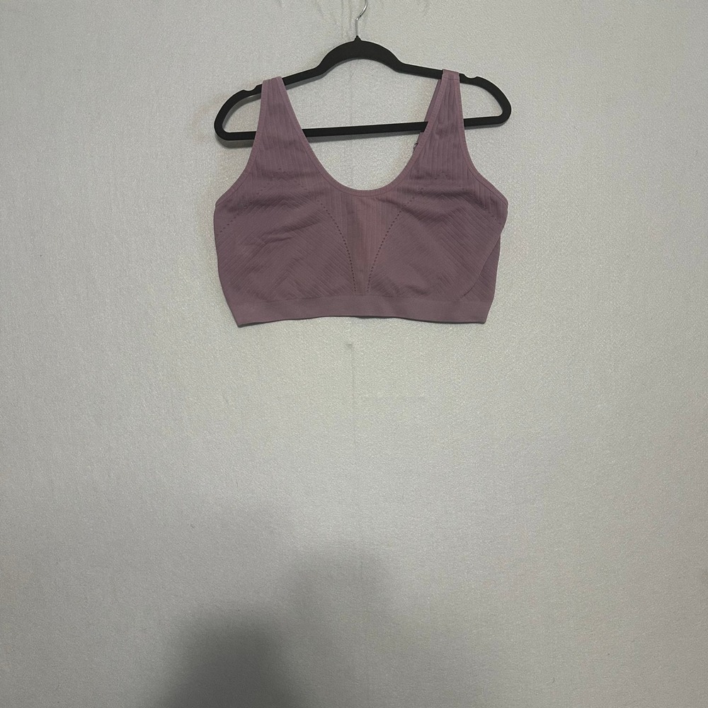Cacique Purple Ribbed Seamless Bralette Adjustable Straps 26/28 112620 - Picture 2 of 6